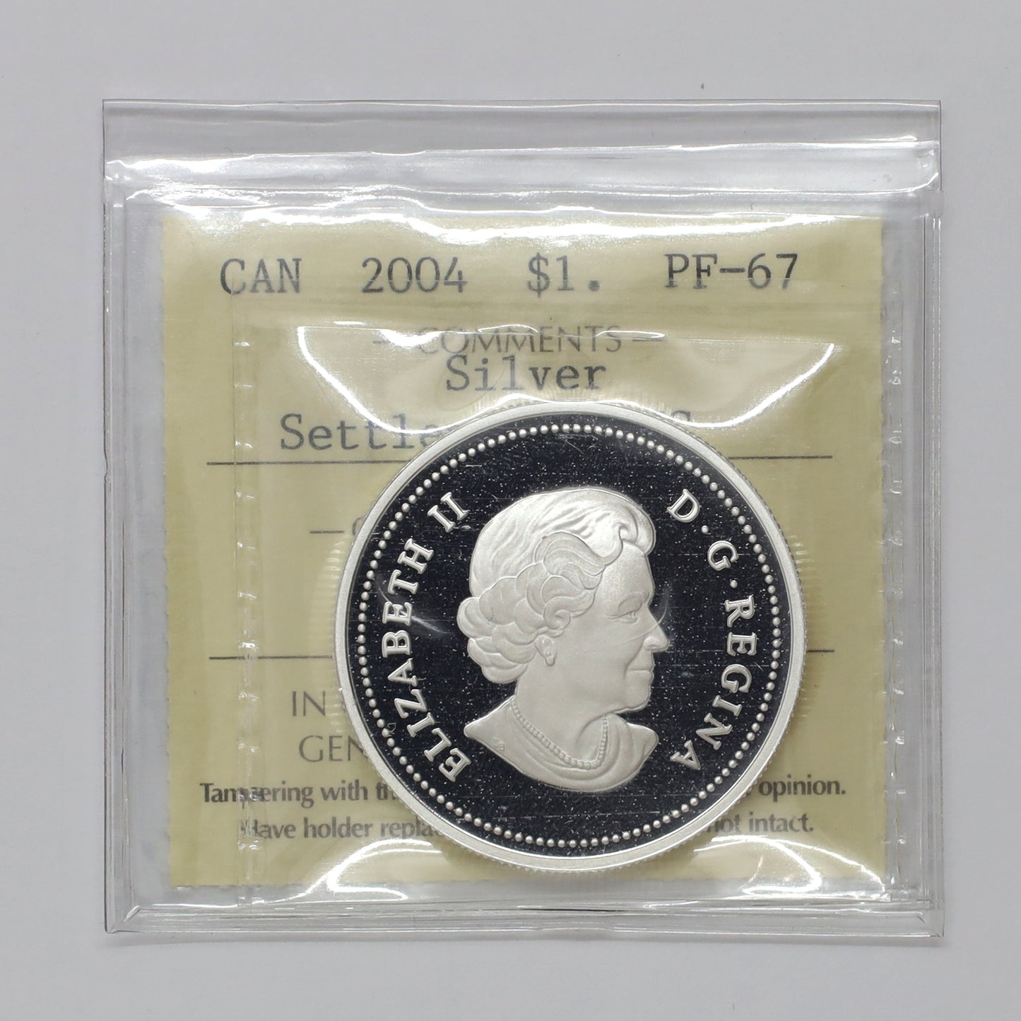 2004 Canada First French Settlement .9999 Silver ICCS Certified PF67 UHC (No Tax)