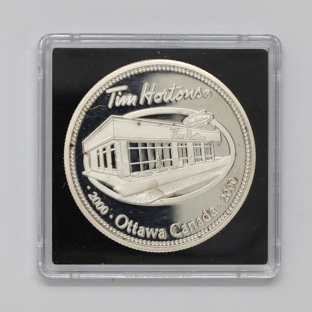 2000 Canada Tim Hortons, Ottawa, .999 Proof Silver Round (No Tax) scr. cap