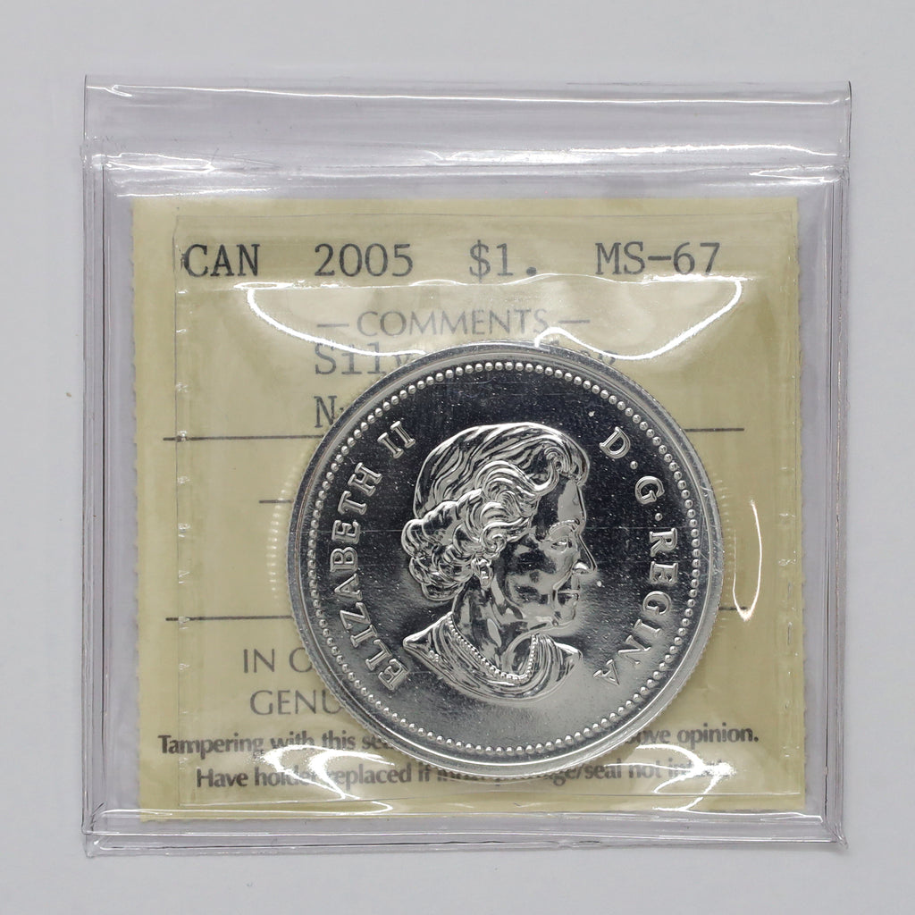 2005 Canada $1 40th Anniversary National Flag Proof Silver ICCS Certified MS67 (No Tax)