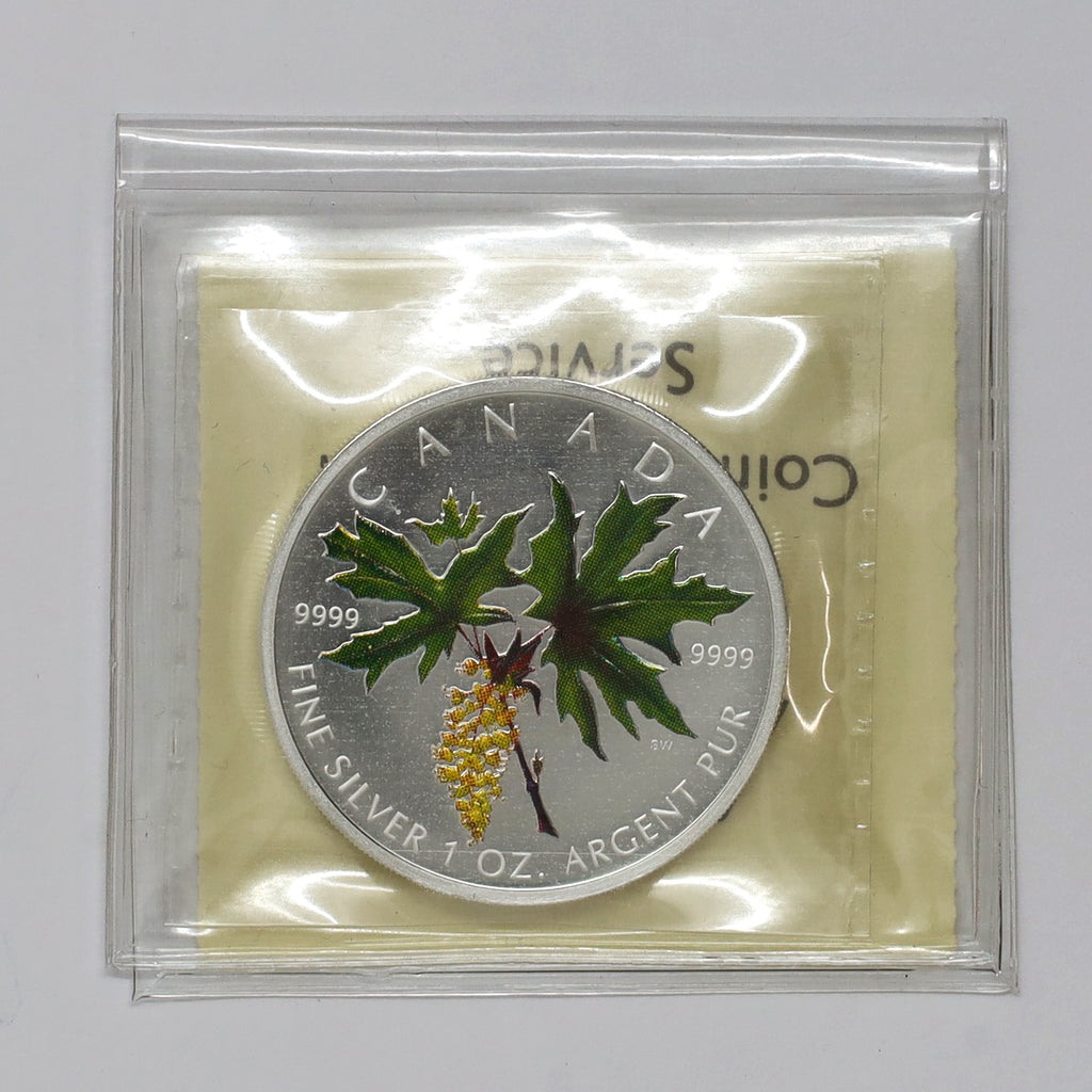 2005 Canada $5 Coloured Silver Maple Leaf: Bigleaf Maple ICCS Certified MS67 (No Tax)