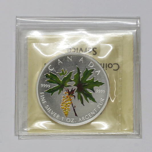 2005 Canada $5 Coloured Silver Maple Leaf: Bigleaf Maple ICCS Certified MS67 (No Tax)