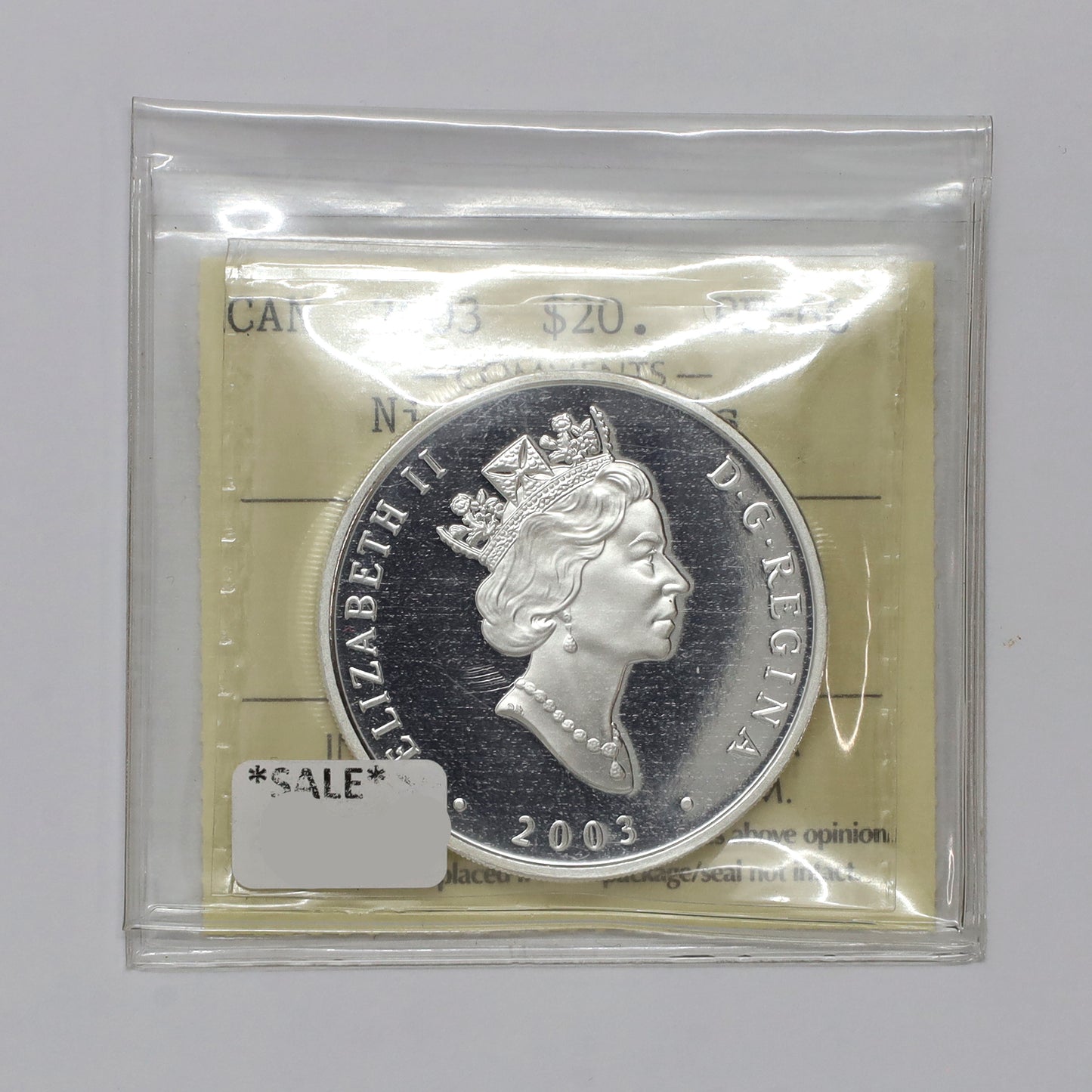 2003 Canada $20 Natural Wonders: Niagara Falls Fine Silver ICCS Cert. PF66 UHC (No Tax)