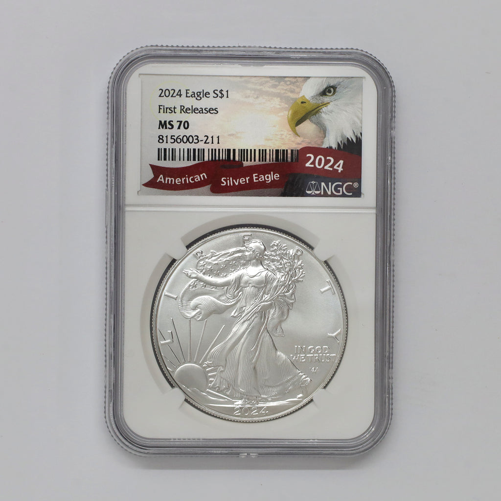 2024 USA $1 American Eagle 1oz. Fine Silver NGC Certified MS70 First Releases (No Tax)