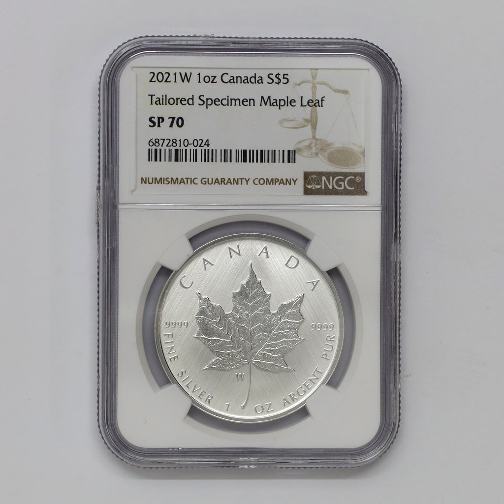 2021W Canada $5 Silver Maple Leaf NGC Certified Tailored SP70 (No Tax)