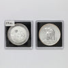 Pair of 2011 & 2016 Canada $2 & $5 Fine Silver Wolf Coins, 2pcs (No Tax) scr. caps
