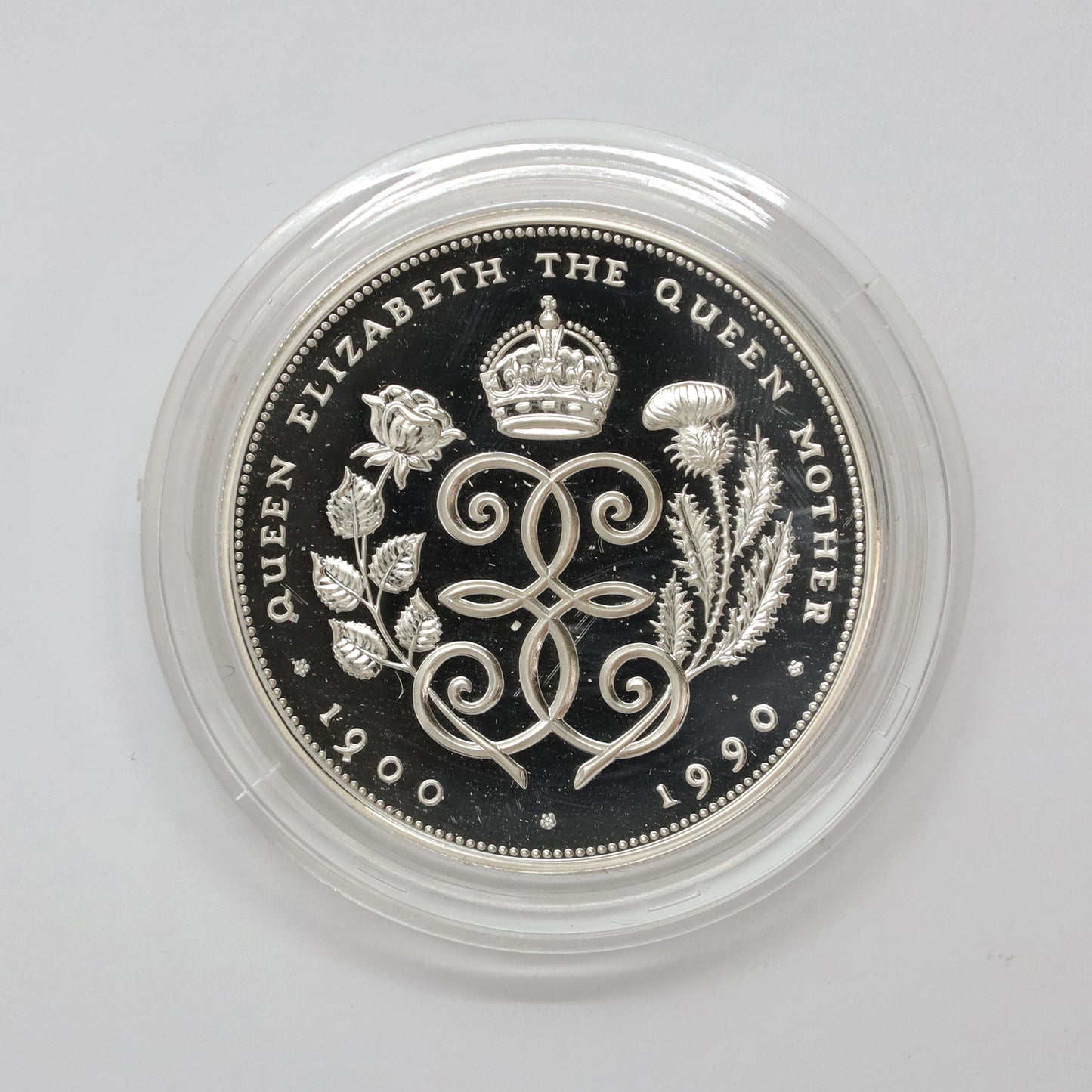 United Kingdom 1990 Queen Mother 90th Birthday Commemorative Crown in Case (issues)