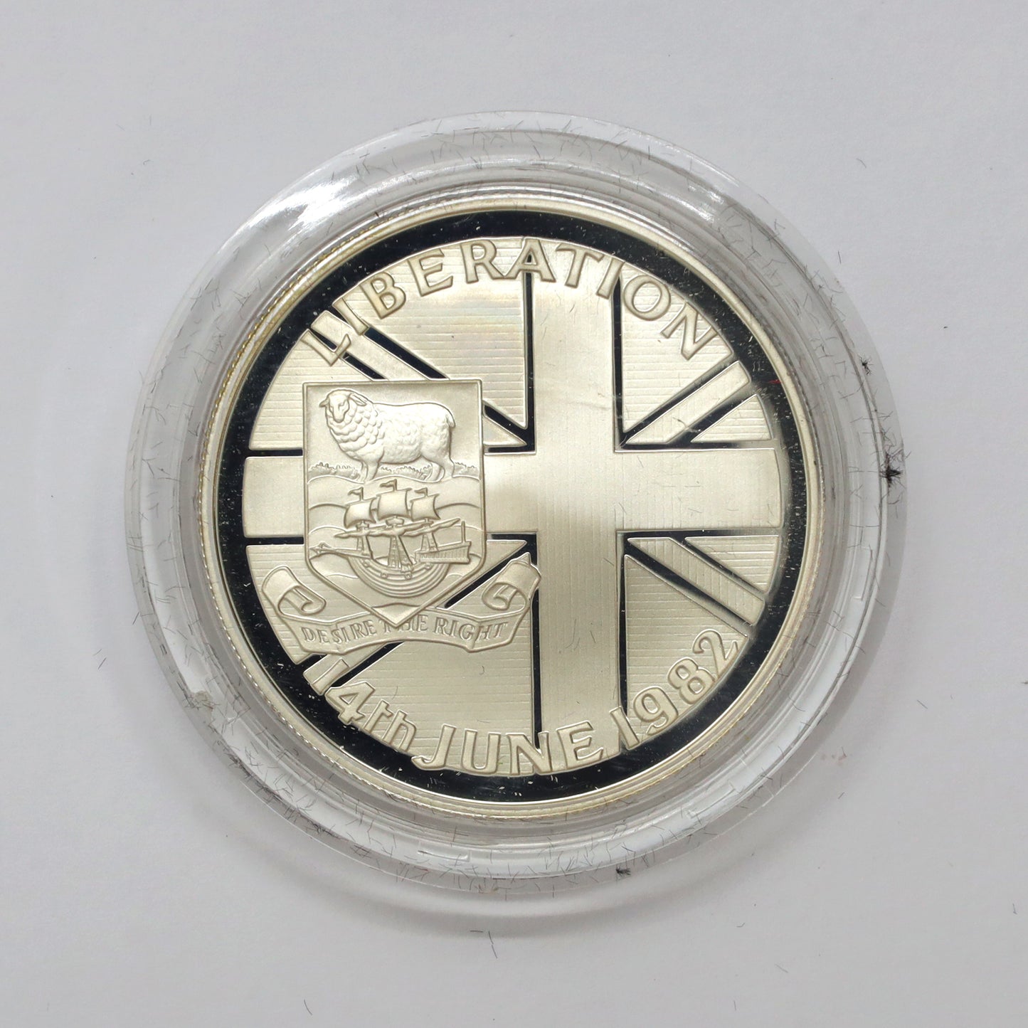 Falkland Islands 1982 Sterling Silver Liberation Crown (light wear)