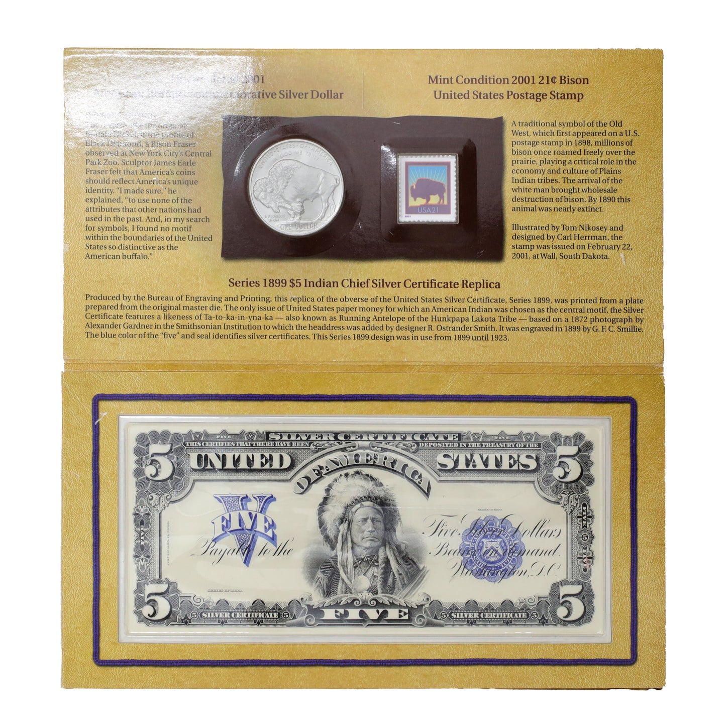 2001 American Buffalo Coin and Currency Set (light wear)