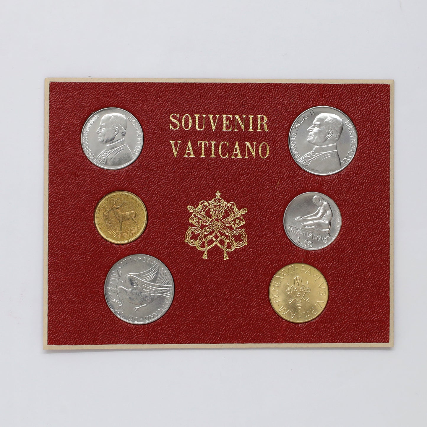 Vatican City 1972 Pope Paul VI 6-Coin Souvenir Set (light wear)