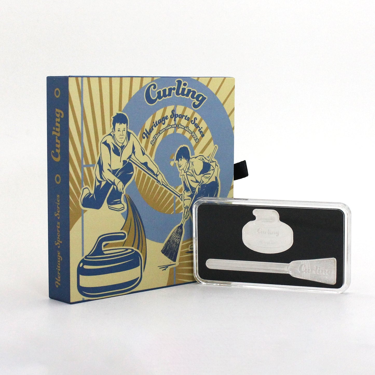 Heritage Sports Series: Curling 2-Coin .999 Fine Silver Set (No Tax)