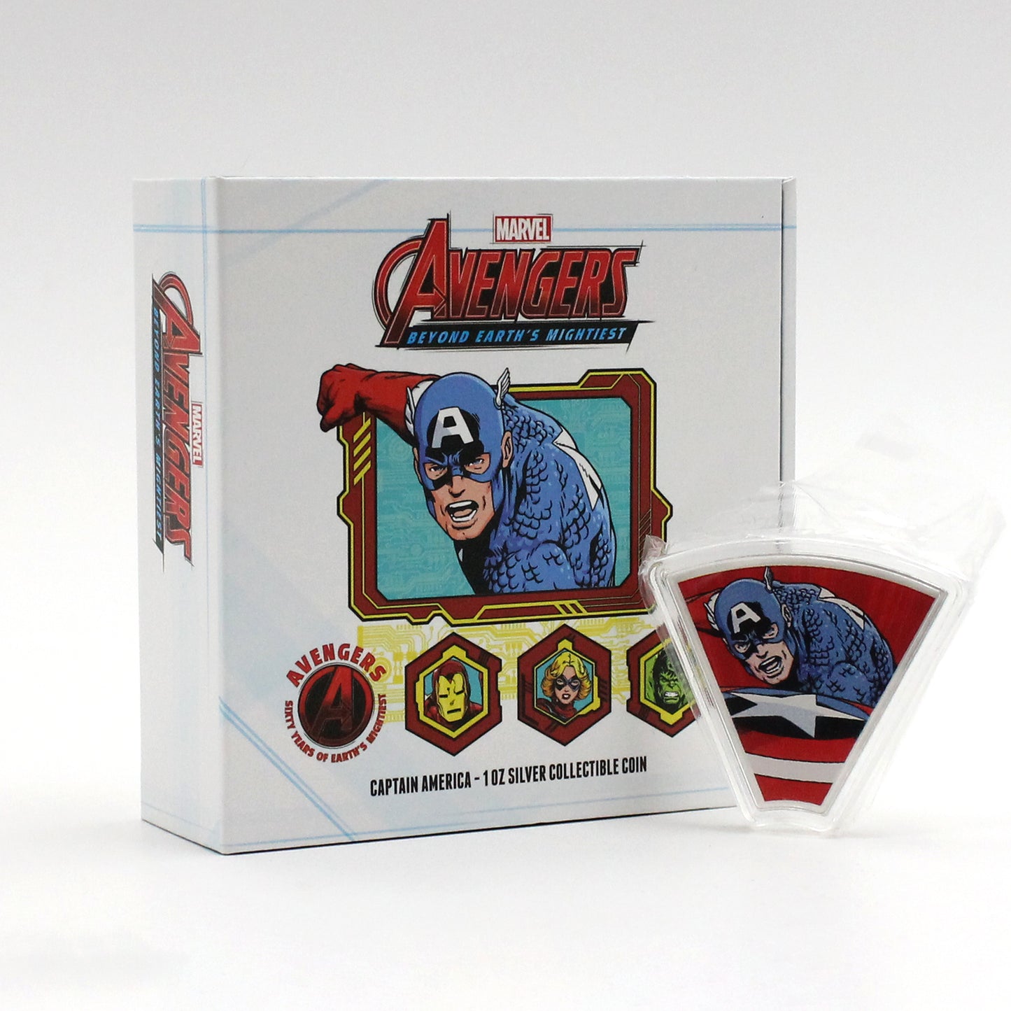 2023 Niue $2 Marvel Avengers 60th Anniversary Captain America 1 oz. Fine Silver (No Tax)