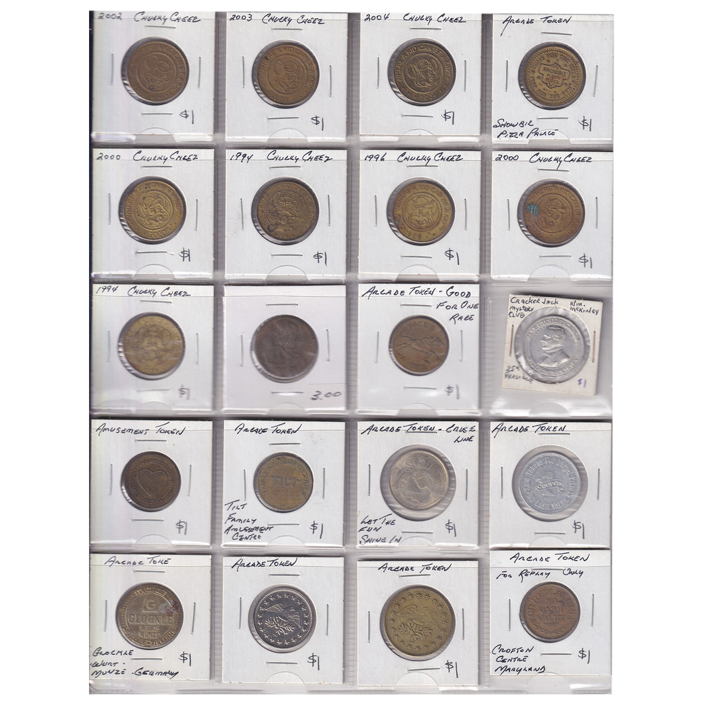 Group Lot of 60x Assorted Tokens! Arcade, parking, souvenir, and more! 60pcs