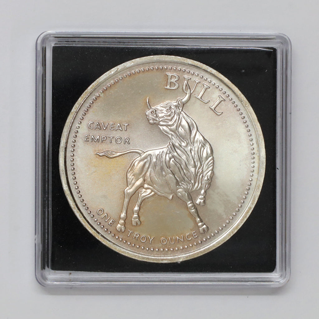 Bear & Bull 1oz. .999 Silver Round (No Tax) scuffed capsule