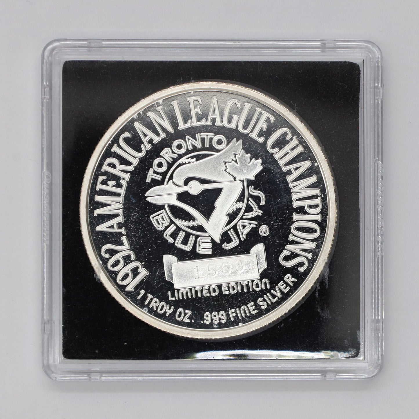 1992 Canada Toronto Blue Jays World Champions 1oz Fine Silver Round (No Tax) scr. cap