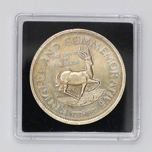 South Africa 1983 15th Anniversary of the Krugerrand .999 Silver Round (No Tax) scr. cap