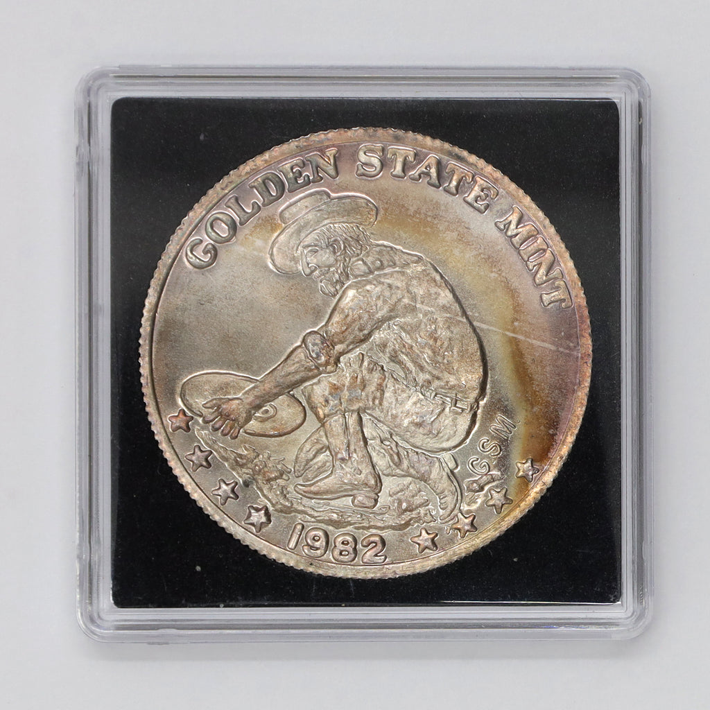 1982 USA Golden State Mint Panhandler 1oz .999 Fine Silver Round (No Tax) issues