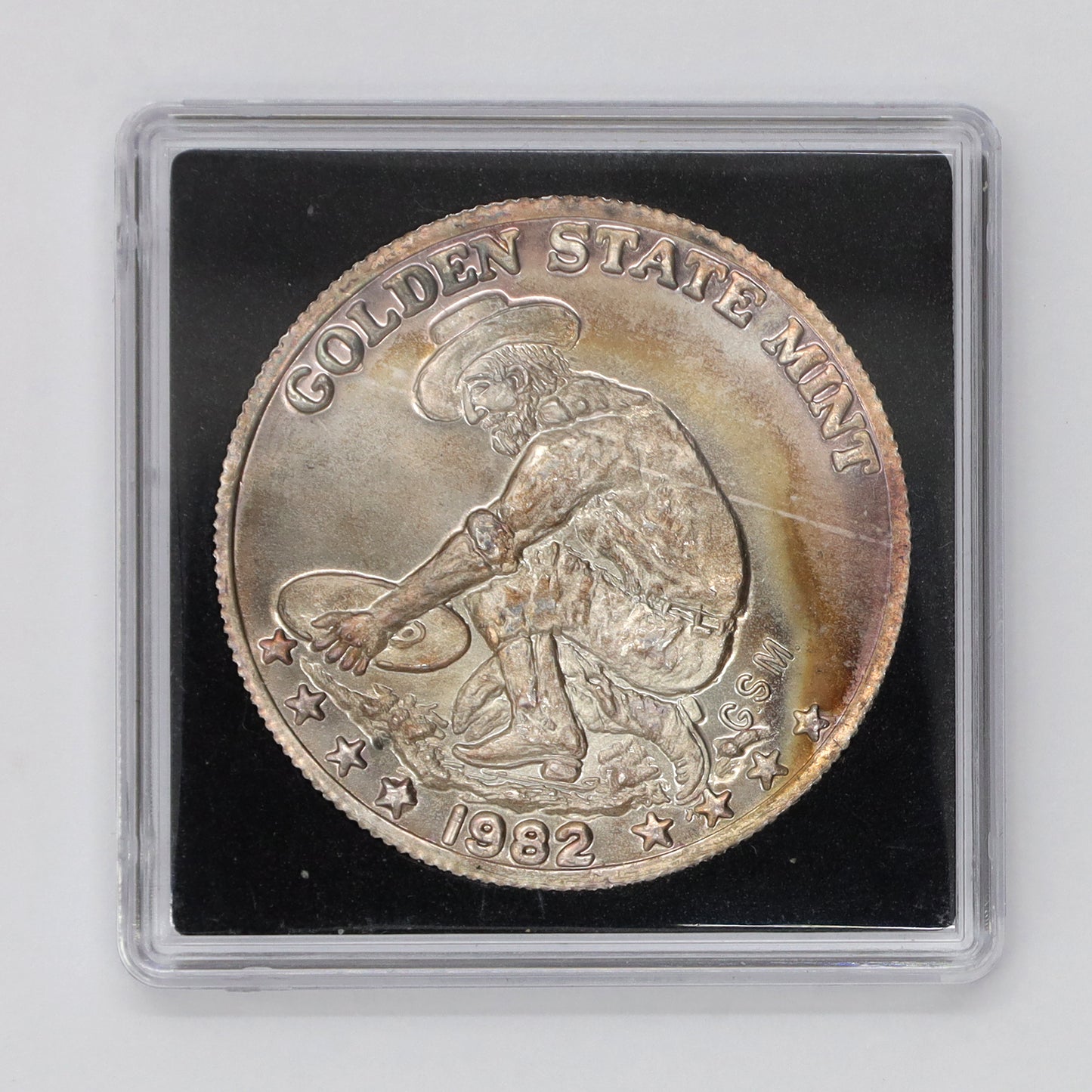 1982 USA Golden State Mint Panhandler 1oz .999 Fine Silver Round (No Tax) issues