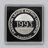 1993 American League Batting Champion John Olerud .999 Fine Silver Round (No Tax) scr. cap