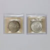 Pair of 1936 & 1937 Canada Silver Dollars ICCS Certified MS60, 2pcs