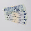 Lot of 5x Sequential 1986 Canada $5 Crow-Bouey, ENC, 5pcs