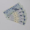 Lot of 5x Sequential 1986 Canada $5 Thiessen-Crow, GNF, 5pcs