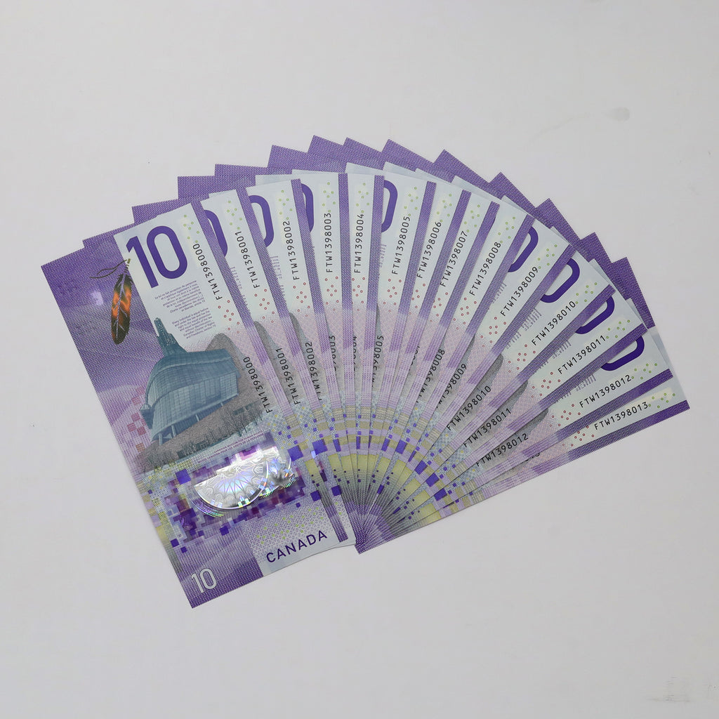 Lot of 14x Sequential 2018 Canada Viola Desmond Commemorative $10, FTW, 14pcs