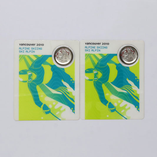 RARE 2007 & 2008 Mule Canada 25-cent Vancouver Olympic Petro Canada Sports Cards, 2pcs