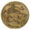 1971 British Columbia Centennial Commemorative Medallion in Card (light wear)