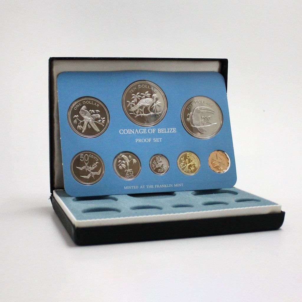 Belize 1976 8-Coin Proof Set in Case (minor wear)