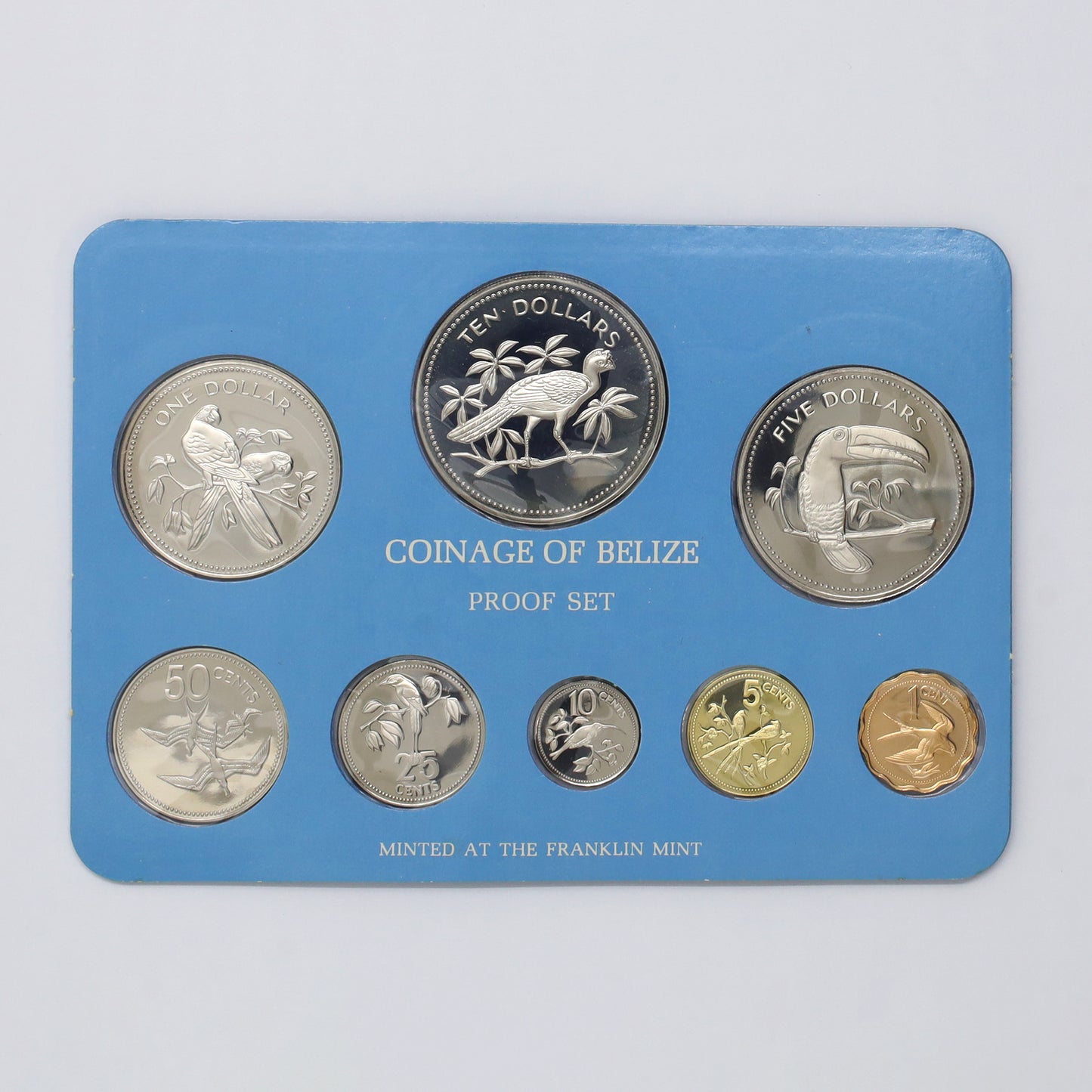 Belize 1976 8-Coin Proof Set in Case (minor wear)