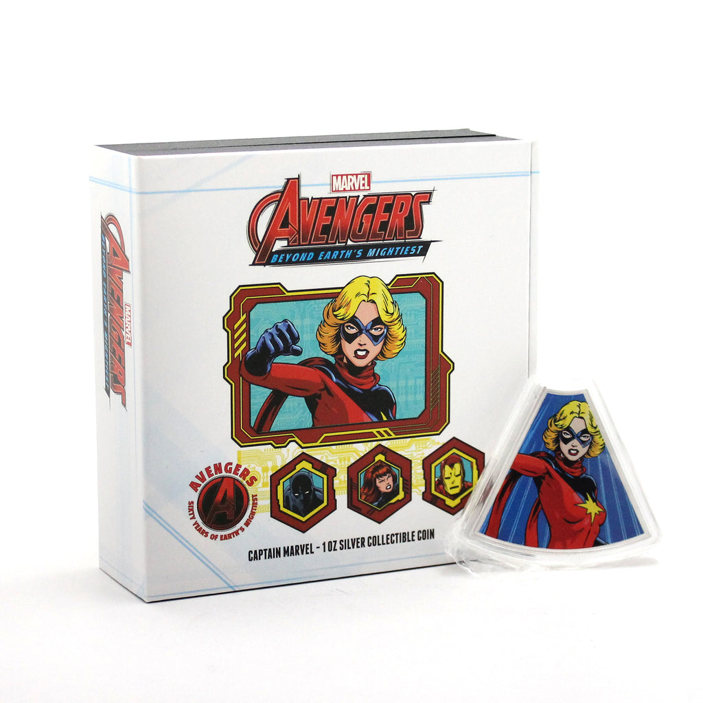 2023 Niue $2 Marvel Avengers 60th Anniversary Captain Marvel 1oz. Fine Silver (No Tax)