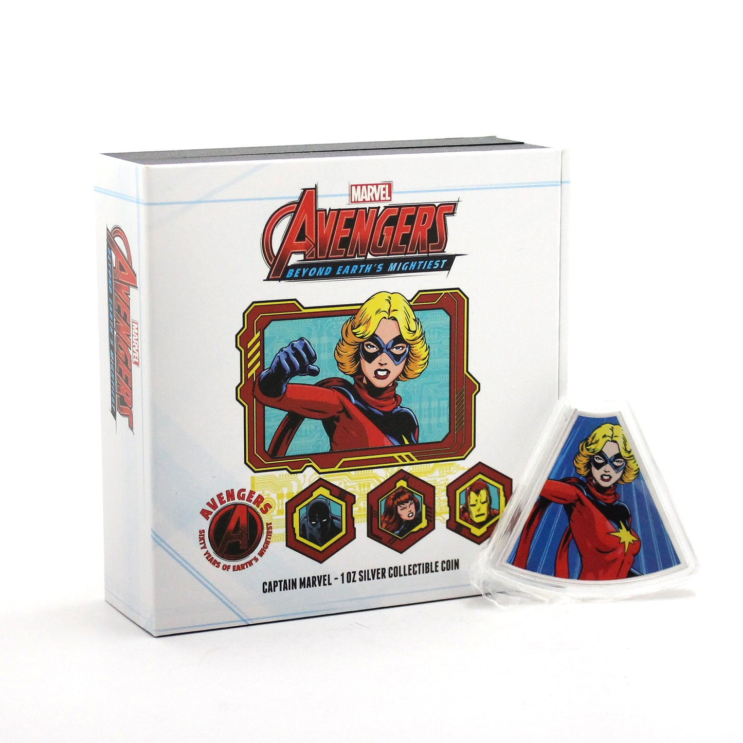 2023 Niue $2 Marvel Avengers 60th Anniversary Captain Marvel 1oz. Fine Silver (No Tax)