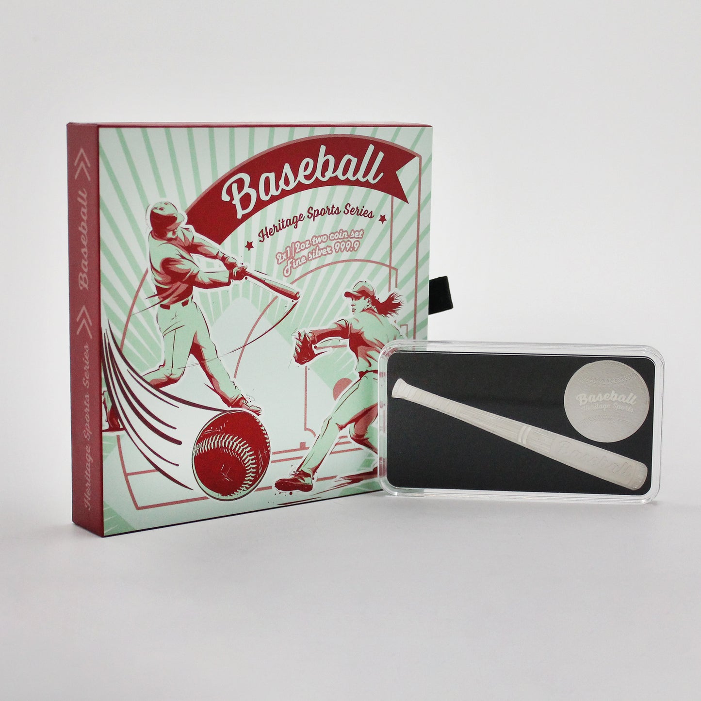 Heritage Sports Series: Baseball 2-Coin .999 Fine Silver Set (No Tax)