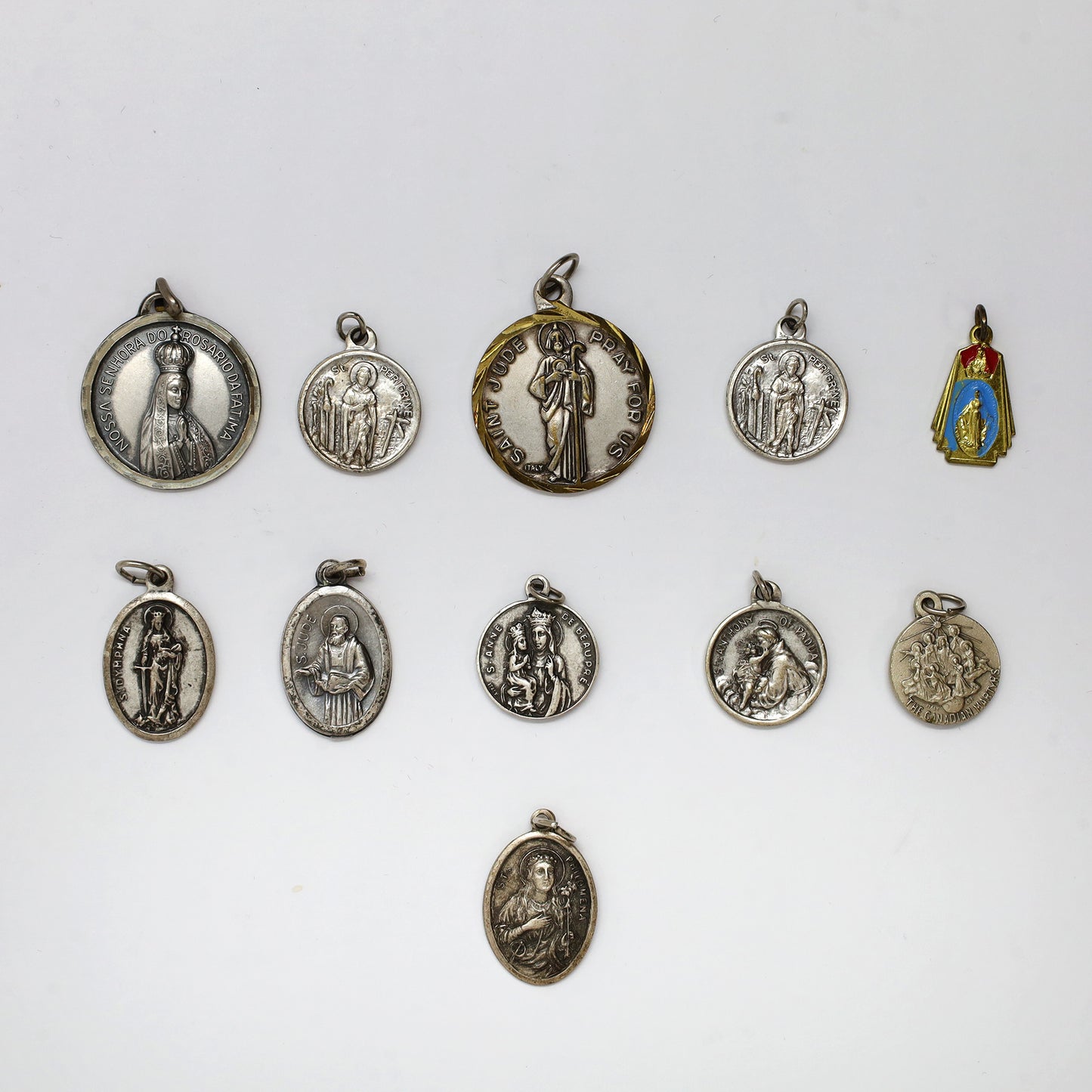 Lot of 11x Vintage Saint Medals, 11pcs