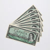 Lot of 7x Sequential 1954 Canada $1 Beattie-Rasminsky Banknotes, 7pcs