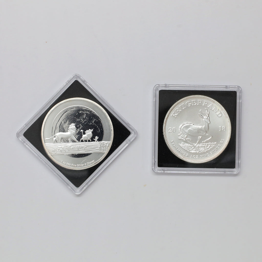 Pair of 2018 & 2021 1oz. Fine Silver Rounds, 2pcs (No Tax) Coins Only (scratched caps.)