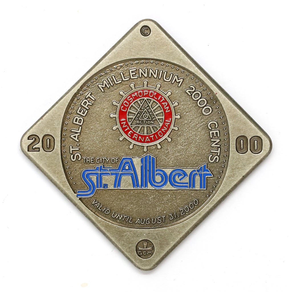2000 St. Albert, AB, $2 Square Millennium Trade Token