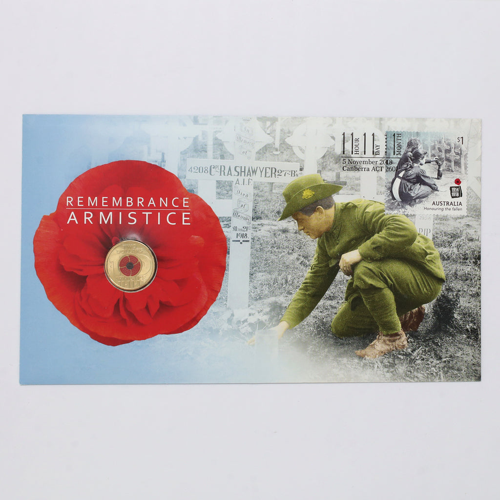Australia 2018 Remembrance Armistice First Day Cover Coin & Stamp