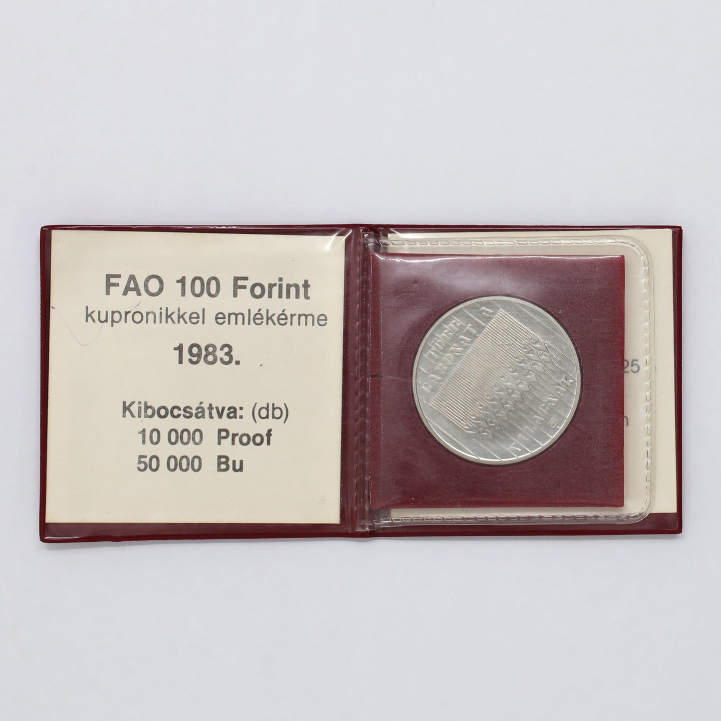 Hungary 1983 100 Forint "Food for All" Cupronickel Coin in Holder (light wear)