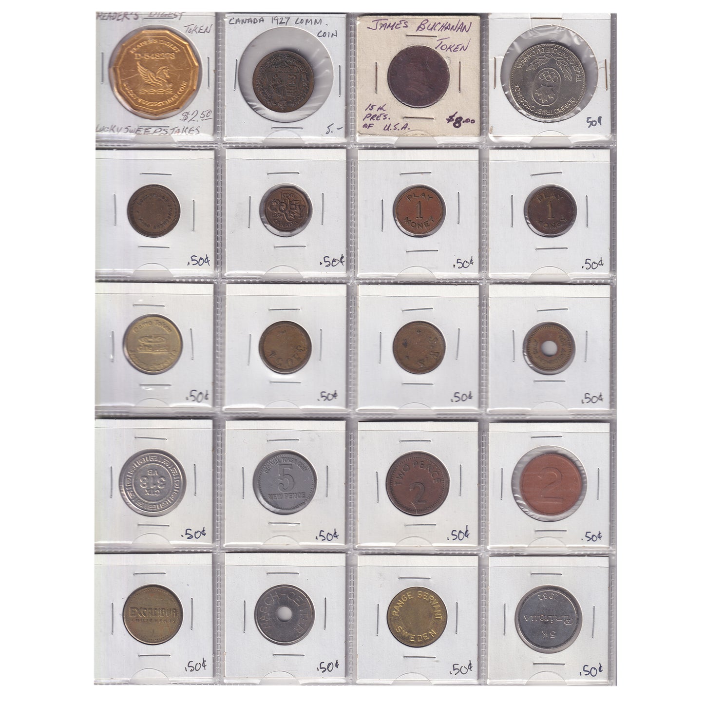 Lot of 60x Assorted Tokens! Commemorative, transit, amusement, and more! 60pcs