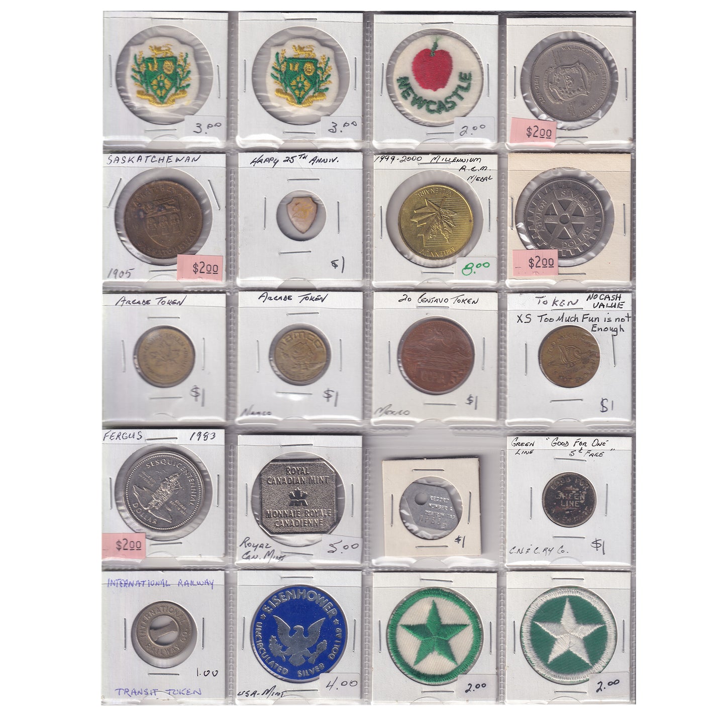 Lot of 60x Assorted Tokens and Patches! Casino, phone, arcade, Shell, and more! 60pcs
