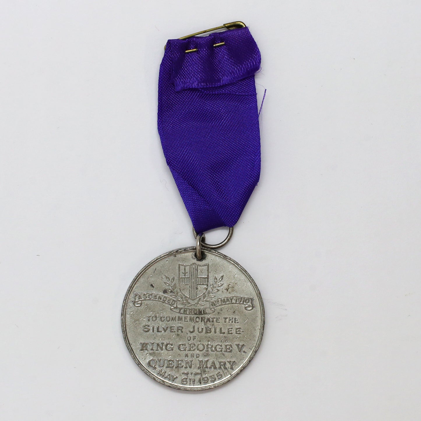 1935 King George V & Queen Mary Silver Jubilee Medal with Blue Ribbon