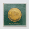 Vintage Lindisfarne Bronze Souvenir Medallion in Case (wear)
