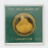 Vintage Lindisfarne Bronze Souvenir Medallion in Case (wear)