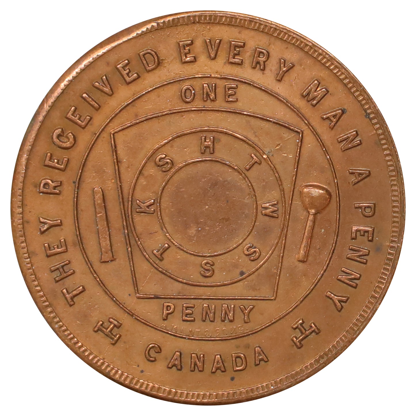 Sudbury, ON, Royal Arch Masons Tuscan Chapter No. 95 Token