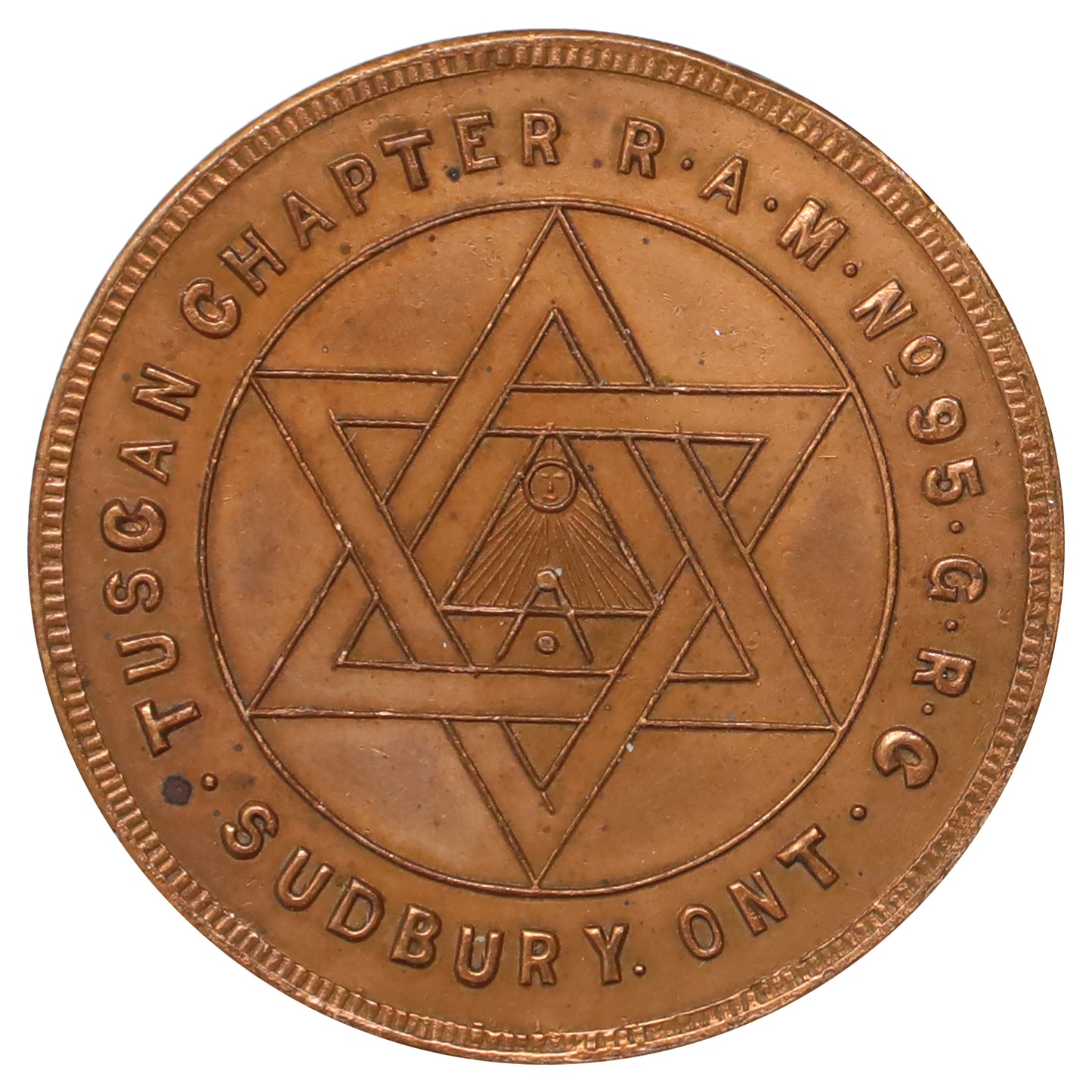Sudbury, ON, Royal Arch Masons Tuscan Chapter No. 95 Token