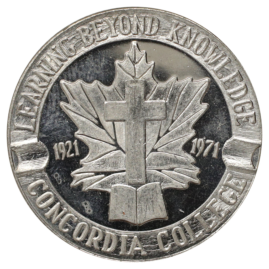 1971 Concordia College Lutheran Church Missouri Synod Commemorative Token