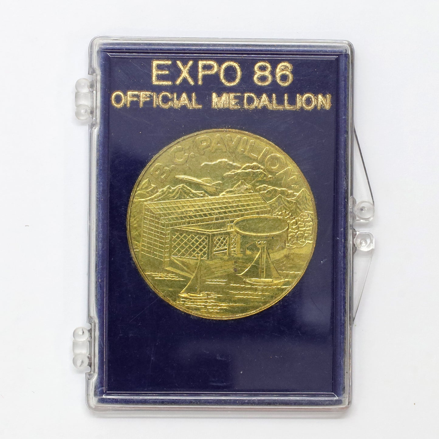 1986 Expo 86 Official Medallion in Original Case (wear)