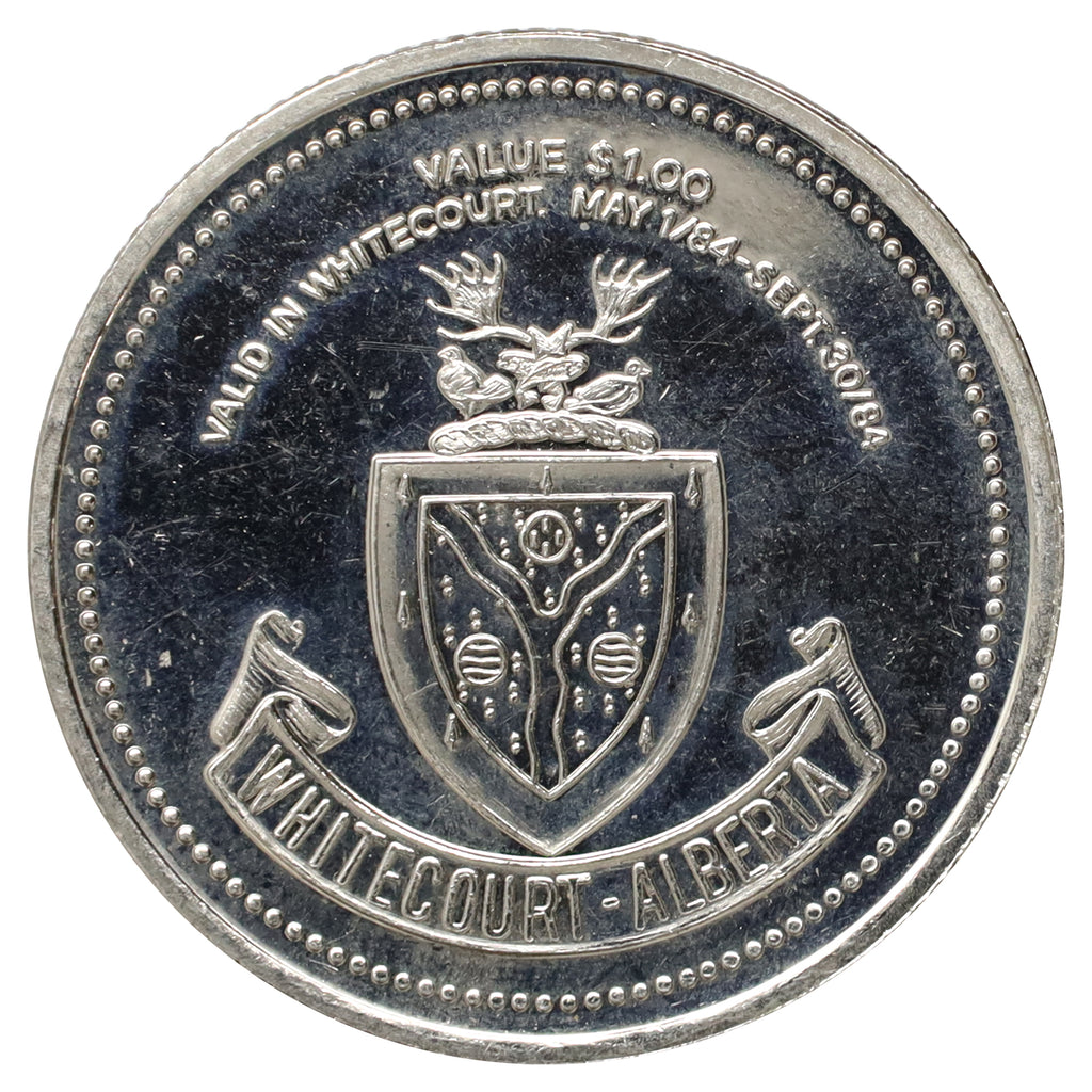 1984 Whitecourt, AB, 25th Anniversary Commemorative Dollar Token