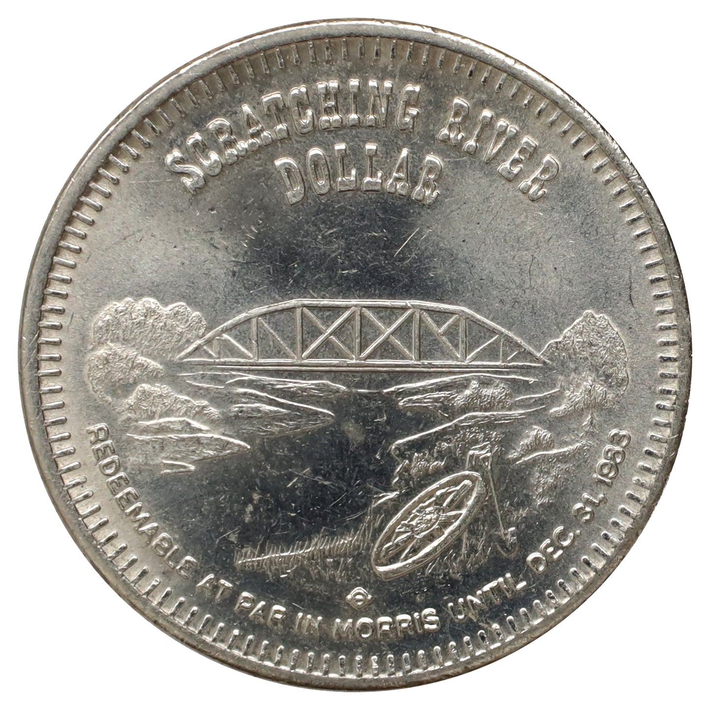 1983 Morris, MB, Big M Stampede Centennial Souvenir Dollar